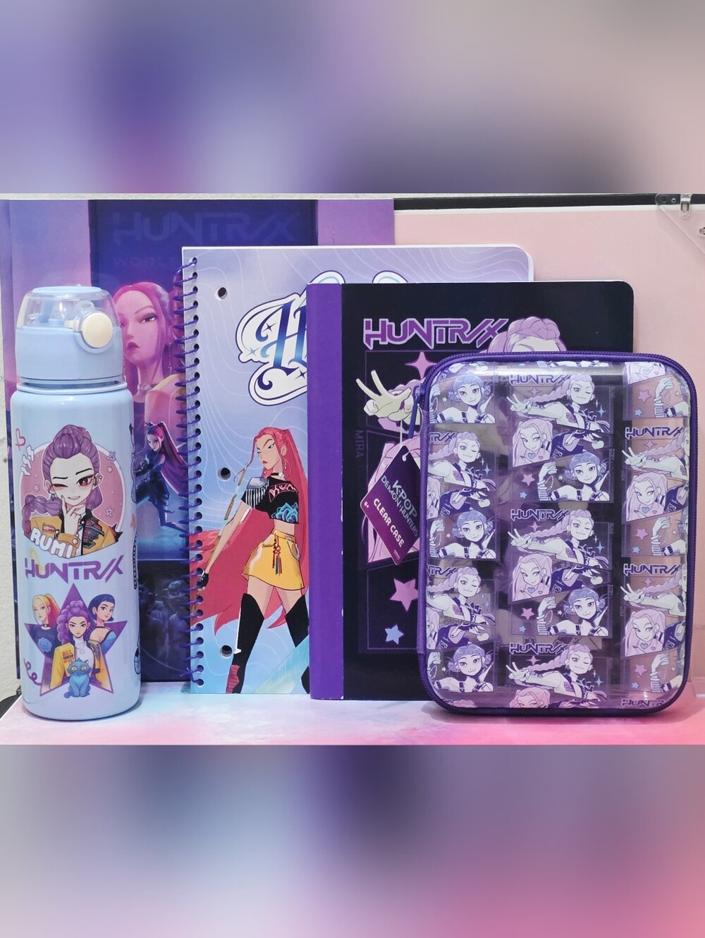 K-POP Demon Hunters School Supplies Notebooks, Folder, Pencil Case, Water Bottle